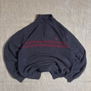 Chaps Navy and Burgundy quarter zip sweatshirt -‎ L